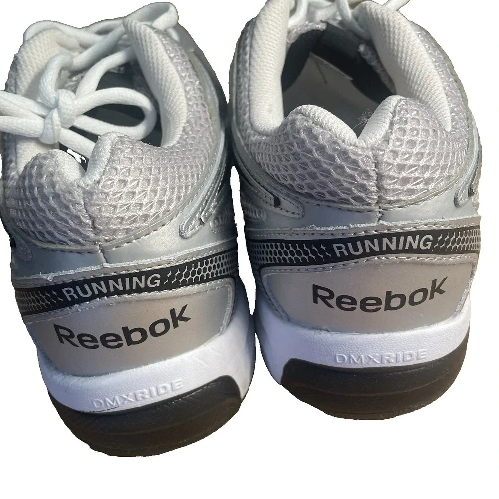 Reebok Pheehan Mens 10 4E X-WIDE Running Shoes Sneakers Silver White Black *READ